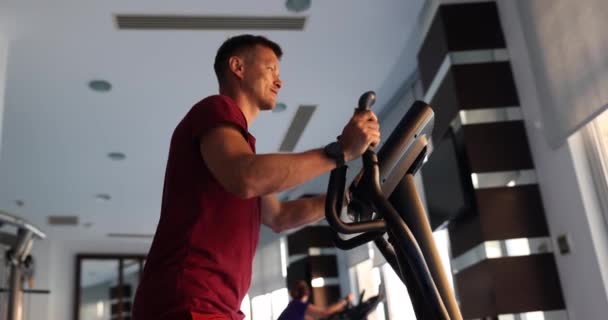 Spor Spor Salonlarında Koşu Bandı Spor Sağlık Sağlık — Stok video