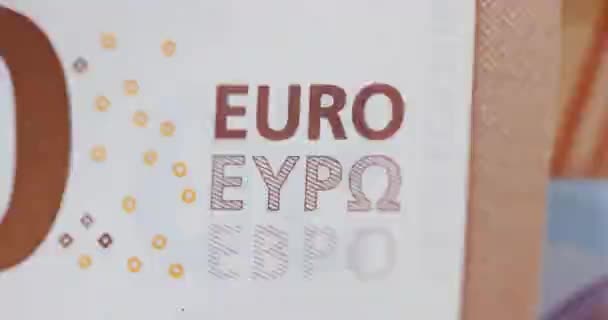 Makroöversikt Över Sedlar Världsvalutan Euro Dollar Världsekonomin Och Finansiella Investeringar — Stockvideo