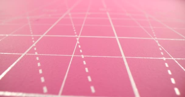 Розовая Текстура Листа Бумаги Линией Разметкой Рисунок Бумаги Чертеж — стоковое видео