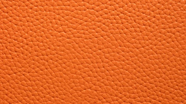Texture Orange Natural Artificial Leather Closeup Background — Stock Photo, Image