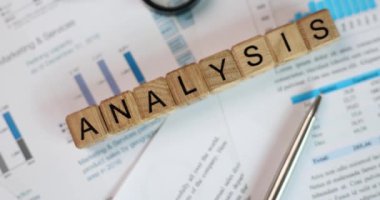 Data calculation document analytics statistics and text analysis. Graph diagram and financial report market research