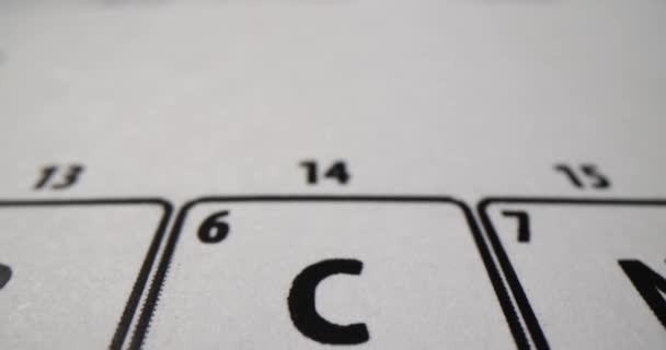 Tabela Periódica Com Elementos Químicos Leituras Aprendendo Química Sala Aula — Vídeo de Stock