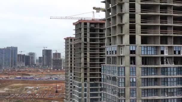 Construction Complexe Résidentiel Dans Ville Film Émission Prêts Pour Concept — Video