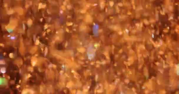 Streszczenie Nowoczesny Brokat Pomarańczowy Tło Dla Zaproszenia Urodzinowego Jasne Światła — Wideo stockowe