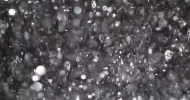 Silver Glitter Background Blets Shiny Texture Holiday Lights Flying Particles — Stock Video