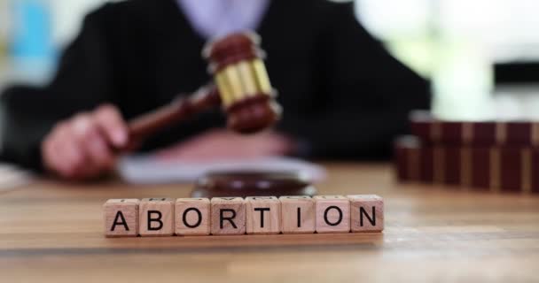 Sąd Surogactwo Płód Dziecka Koncepcja Prawna Prawa Aborcyjnego — Wideo stockowe