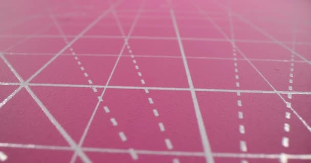 Huistekeningen Bouwplannen Papier Roze Papier Geometrische Constructies Lijnen — Stockvideo