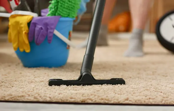 Home Care Carpet Vacuum Cleaner Dirt Life Style — Stock Photo, Image