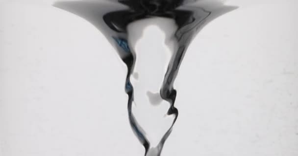 Natural Water Drop Isolated White Background Transparent Drop Swirl Water — Stock Video