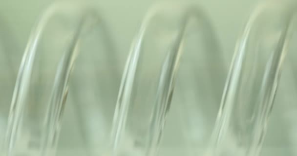 Спіральна Порожня Скляна Трубка Лабораторії Лабораторне Скляне Обладнання — стокове відео