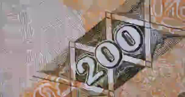 Кусочки Банкнот Различных Валют Мира Мировая Экономика Инфляция Дефолт — стоковое видео