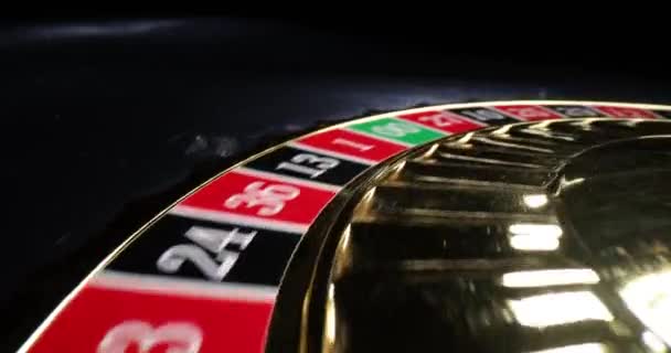 Fortune Wheel Roulette Money Bets Casino Betting Tablecloth Numbers Secret — Stock Video