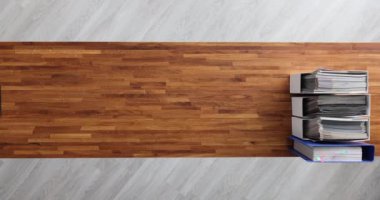 Ofis görüşü hiperlapasında çeşitli öğeler masaüstüne istiflenmiştir. İş konseptinde çalışma günü