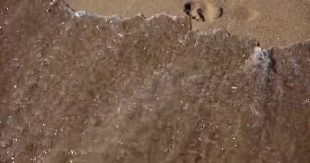 Διακοπές Στην Παραλία Καλοκαίρι Έννοια Φόντο Θάλασσα Κύμα Άμμο Διακοπές — Αρχείο Βίντεο