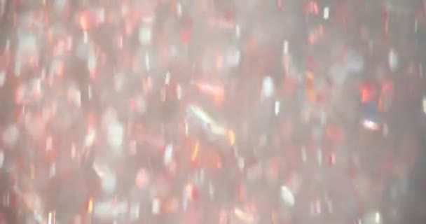 Розовые Красивые Переливы Хаотическая Искра Частиц Яркий Творческий Фон Праздника — стоковое видео