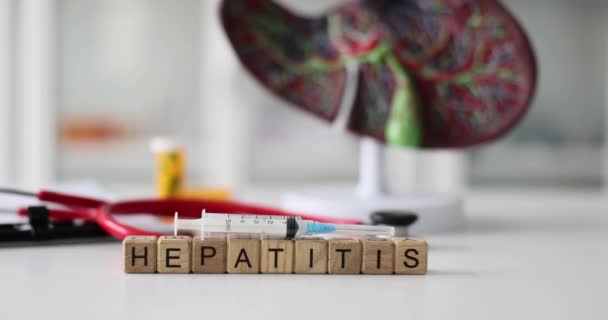 Concientización Sobre Prevención Tratamiento Hepatitis Viral Cáncer Hígado Tratamiento Clínica — Vídeo de stock
