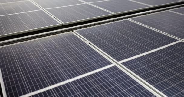 Fecho Painel Assolar Fecho Painel Solar Industrial Para Produção Eletricidade — Vídeo de Stock