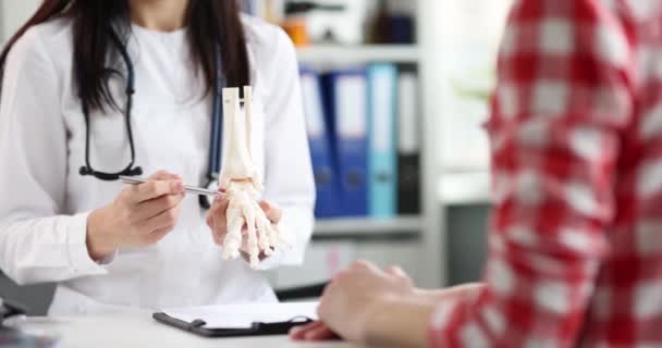 Хиропрактика Клинике Больнице Физиотерапии Проблема Костями Ног Концепция Лечения — стоковое видео