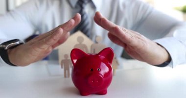Protection and safety of family savings from inflation. Financial security concept
