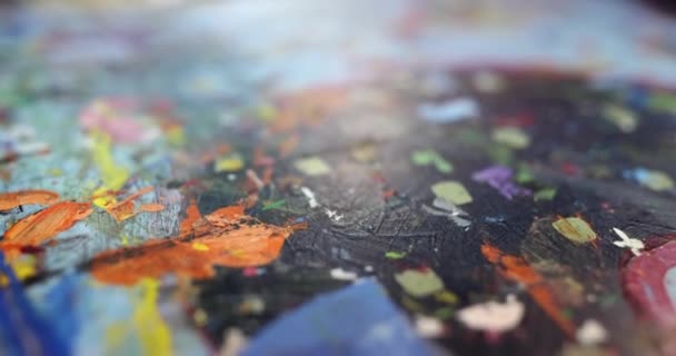 Multicolored Painting Different Patterns Colors Modern Art Concept — Stock Video