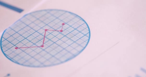 Analysis Marketing Graphs Charts Pen Financial Statistics Targeting Concept — 비디오