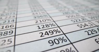 Finansal verileri izlemek için sıralar ve sütunlar halinde dikkatlice düzenlenmiş. Hesaplamalar tablosu, harcamaların ve kârların ayrıntılı olarak bozulmasını sağlar