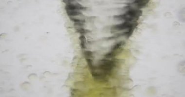 Su dairesel hareket etmeye başlar küçük girdap ve hava kabarcıkları yaratır. Büyüleyici doğal fenomen fiziği iş başında gösteriyor