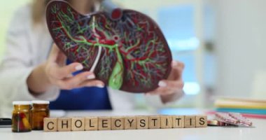 Yetenekli bir tıp uzmanı kolesistiti anatomi modeliyle ve daha iyi anlamak için görsellerle açıklıyor.