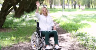 Tekerlekli sandalyedeki genç kadın parkta bir adamla tanışır. Sınırlı yetenekleri olan neşeli bayan partnerine sarılıyor ve güneşli bir günde doğada buluşmaktan hoşlanıyor.