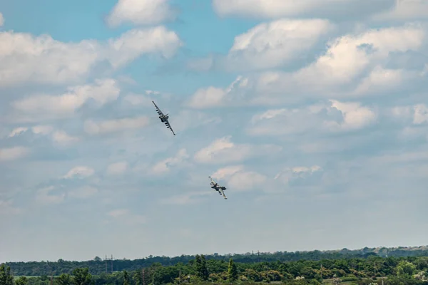 Oekraïense Luchtmacht Vliegtuig Keert Terug Van Gevechtsmissie Ter Verdediging Bescherming — Stockfoto