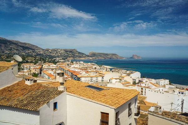 stock image Panorama of the Costa Blanca from the overlook point in Altea, Spain