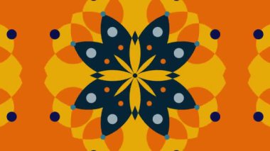 Renkli kaleydoskopik animasyonlu bir video döngüsü.