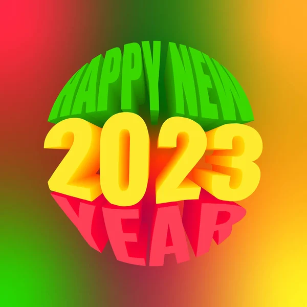 Happy New 2023 Year Text — Stock Vector