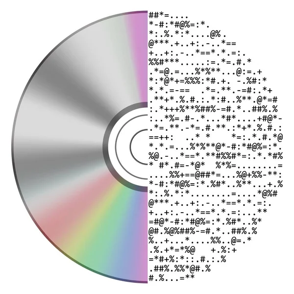 Dvd Support Stockage Abstrait Code Source — Photo