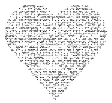 Kaynak kodu, şekli kalp, kavramı koruma