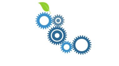 Animasyon dişlileri ve yaprakları. 4k UHD video.