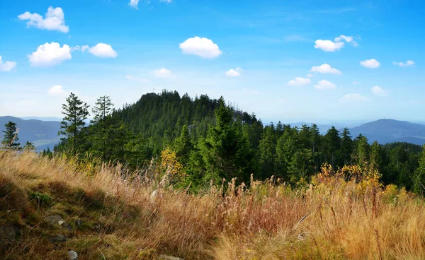 Widok Górę Klein Osser Parku Narodowym Bayerischer Wald Niemcy — Zdjęcie stockowe