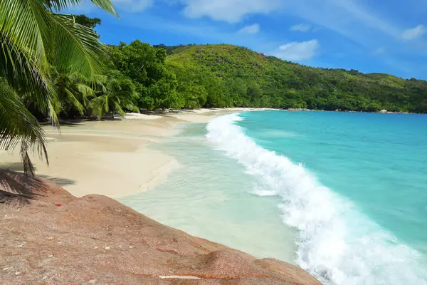 Anse Lazio Beach Island Praslin Seychelles Indian Ocean Africa Fotografia Stock