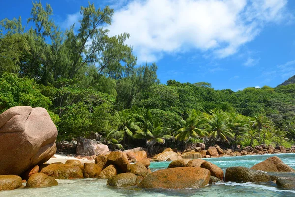 Plage Anse Caiman Digue Island Océan Indien Seychelles Images De Stock Libres De Droits