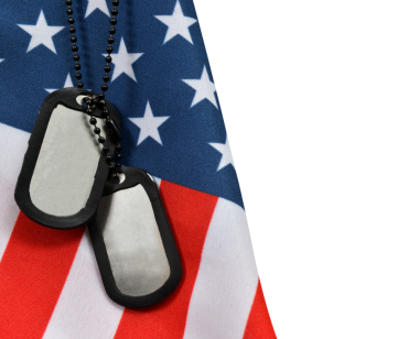 Şeffaf arkaplanda Amerikan bayrağı ve askerleri izole edildi, PNG.