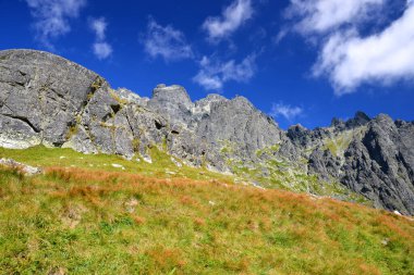 Vysoke Tatry 'deki Velicka Vadisi (Tatra Dağları), Slovakya.