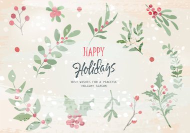 İyi tatiller. Vektör illüstrasyonu