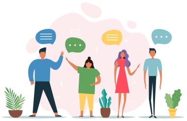 Bir grup iş adamı ve kadın, beyaz arka planda çalışan insanlar. İş ekibi ve takım çalışması konsepti. Düz tasarım insan karakterleri