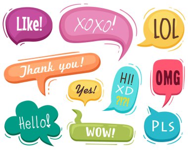 Konuşma baloncukları hazır. vektör illüstrasyonu