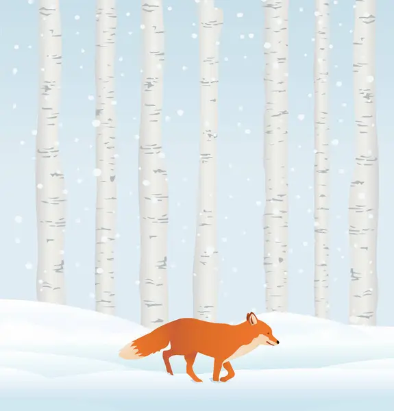 Vinterbakgrund Landskap Nytt Och Julkort Stockillustration