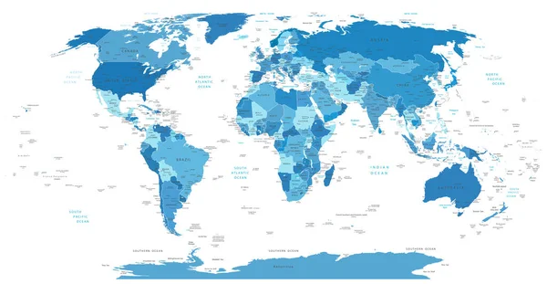 Mapa Mundial Alto Detalle Todos Los Elementos Están Separados Capas Ilustraciones De Stock Sin Royalties Gratis