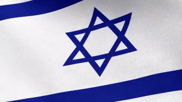 イスラエルの旗を振る イスラエル国旗 3Dループアニメーション 4K分解能 — ストック動画