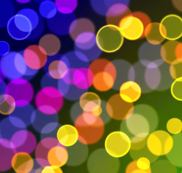 Full Frame Background Vibrant Colorful Bokeh Circles Abstract Illustration — Stock Photo, Image