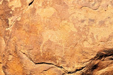 Batı Namibya 'daki Twyfelfontein yakınlarındaki San People' ın tarih öncesi kaya resimlerinin ayrıntıları..