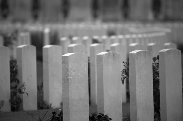 Yper Belgium August 2021 Detail War Monuments Tyne Cot Cemetery — Stock Photo, Image